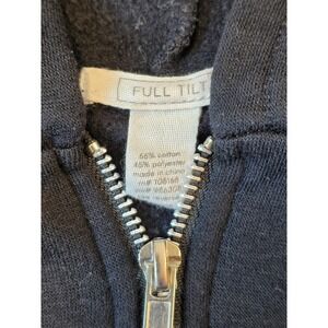 Full Tilt Hoodie Women's Small Black Fleece Lined Kangaroo Pockets Full Zipper
